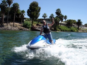 man on jet ski in laughlin