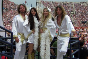 ABBA with crowd