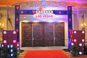 las vegas themed corporate event entrance