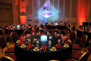 las vegas themed dinner room
