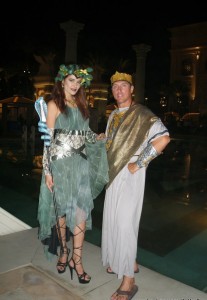 people in egyptian costumes