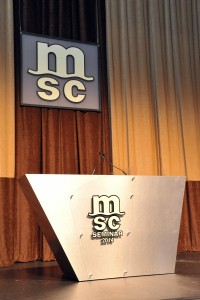 MSC seminar 2014 podium branding