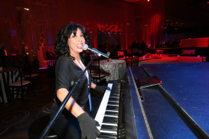 woman playing piano