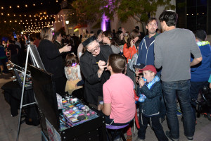 boy getting face painted
