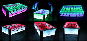 LED foosball table