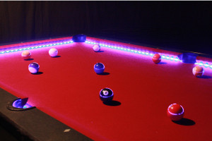 lighted pool table