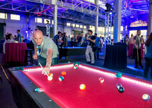 lighted pool table