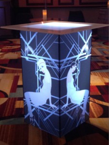 lighted flapper theme table