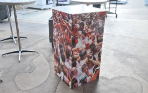 lighted crowd themed table