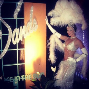 vintage showgirl in white