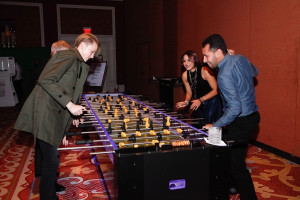 foosball table at corporate event
